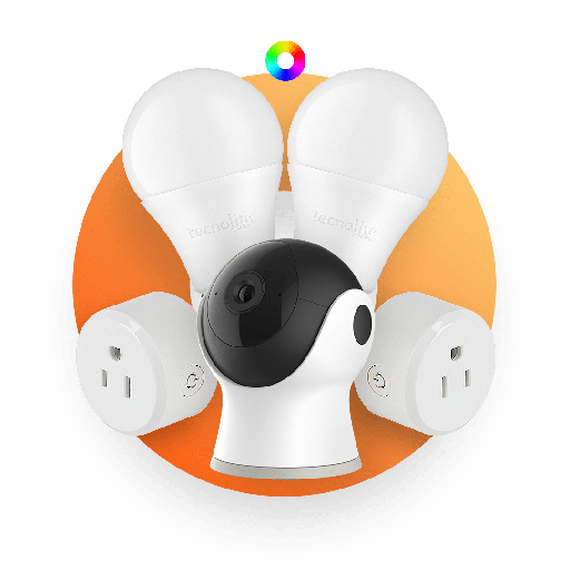 [3TEKITDOBA] KIT 2 BOMBILLOS 1 CAMARA 2 SMART PLUG KITDOBATCW CONNECT