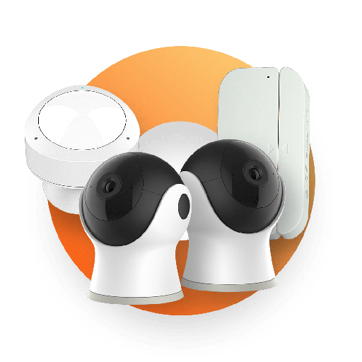 [3TEKITASEG] KIT 2 CAMARAS SIRENA SENSOR APERTURA/MOVIMIENTO KITASEGTCW CONNECT