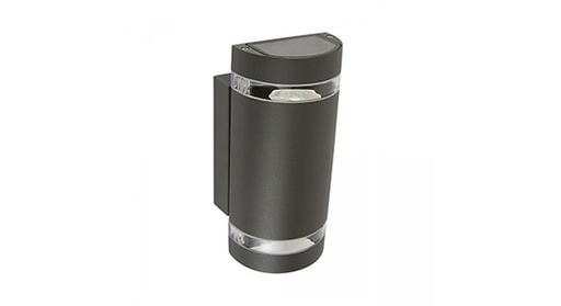 [3TE1070] LUMINARIA DE PARED ALUMINIO ANTRACITA PARA 2XGU10 H-1070/AN