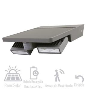 [3TE34] LUMINARIA LED SOLAR DE PARED GRIS 4W 400LM 4000K IP45 NOM SOL-LED/03