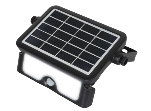 [O17665] LUMINARIA LED SOLAR FLAT FLOODLIGHT 500LM IP65 6000K NEGRO/SENSOR