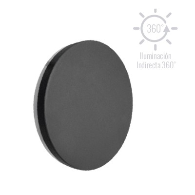 [3TE117430] LUMINARIA REDONDA P/PARED GRIS LED 10W 100-240V 700lm 3000K IP65