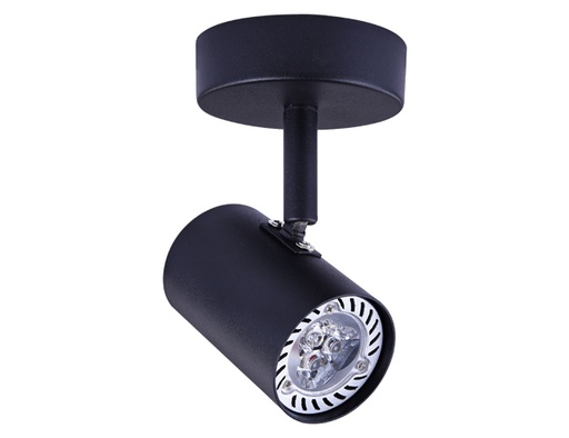 [Z553071] LUMINARIA SOBREPONER INTERIOR SENCILLA NEGRA GU10X1 LI-3071 BK