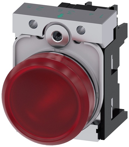 [51726A201AA0] LUZ PILOTO LED ROJO 24V AC/DC METAL S/CONTACTO AUX 3SU11526AA201AA0