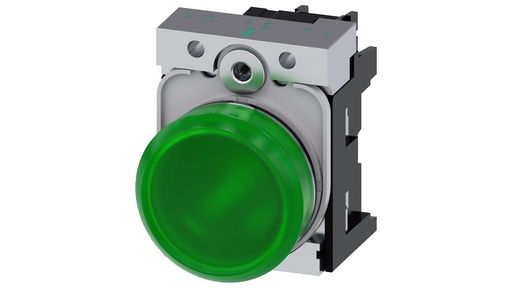 [517526A401AA0] LUZ PILOTO LED VERDE 24V AC/DC METAL S/CONTACTO AUX 3SU11526AA401AA0