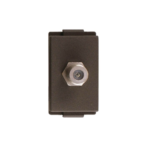 [E0223NE] MODULO CONECTOR TV TIPO F NEGRO T&J 8023BK