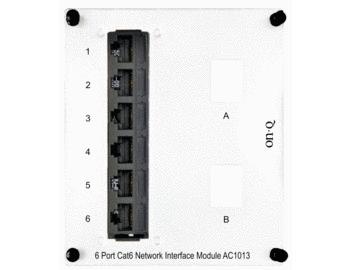 [PNQ1013] MODULO DATOS 6 PUERTOS RJ45 CAT.6 P/ GABINETE ONQ AC1013
