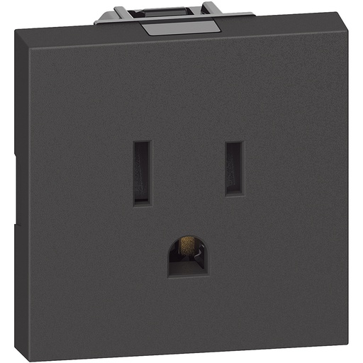 [214KG4129] MODULO TOMA TR 2P 3H 15A 125V 2 MODULOS NEGRO LIVING NOW KG4129