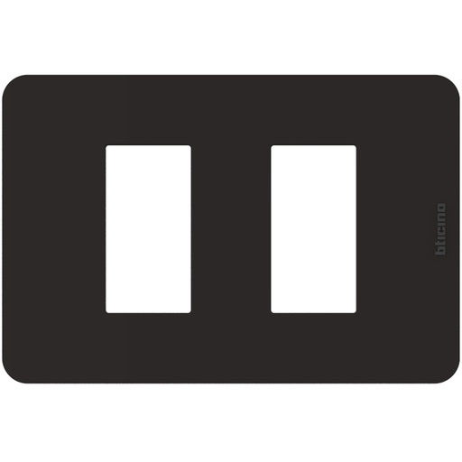 [226JA4803M2JB] PLACA 2 MODULOS NEGRO MATIXGO JA4803M2JB