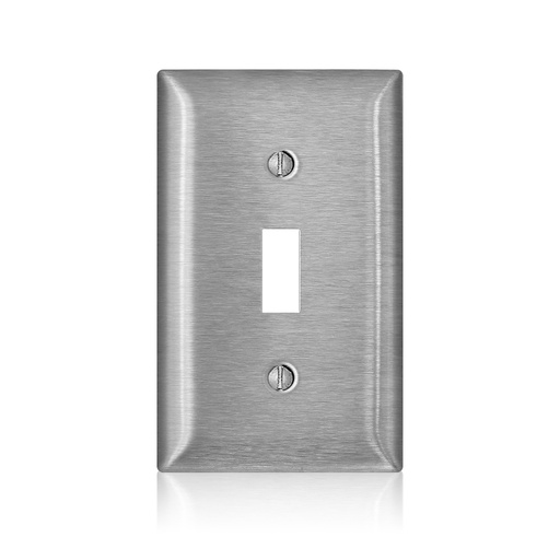 [LEVSS1-40] PLACA ACERO INOX APAGADOR SENCILLO PALANCA 1 GANG SS1-40