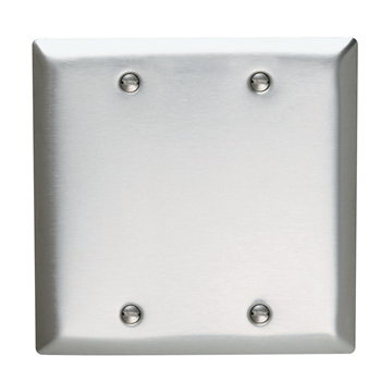 [D0421] PLACA ACERO INOX CIEGA 2 GANG SS23