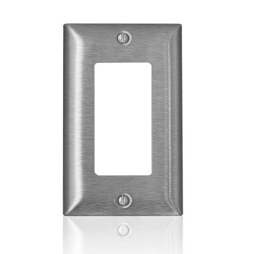 [LEVSS26-40] PLACA ACERO INOX DECORA 1 GANG SS26-40