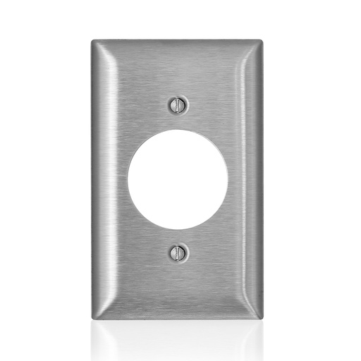 [LEVSS721-40] PLACA ACERO INOX TOMA MEDIA VUELTA 20/30A 1 GANG SS721-40