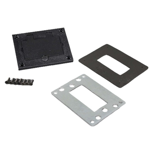 [W01828BLL] PLACA CAJA PISO 880 OMNIBOX 1 GANG GFI PLA NEGRO WIREMOLD 828PRGFI-BLK