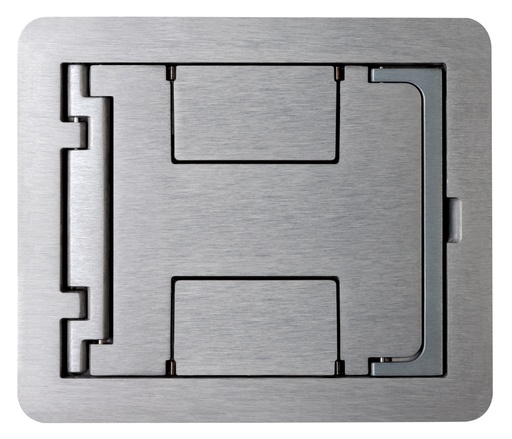 [D042CAL] PLACA CAJA PISO RFBA C/MARCO TIPO CIEGA ALUMINIO WIREMOLD FPBTCAL