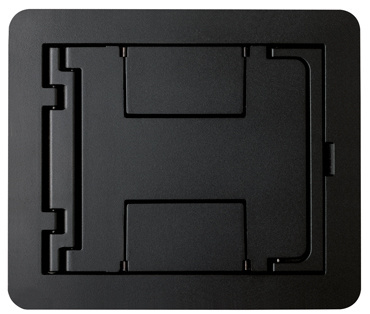 [W01202] PLACA CAJA PISO RFBA C/MARCO TIPO CIEGA NEGRO WIREMOLD FPBTCBK