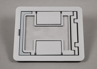 [W02CAL] PLACA CAJA PISO RFBA C/MARCO TIPO CUTOUT ALUMINIO WIREMOLD FPCTCAL