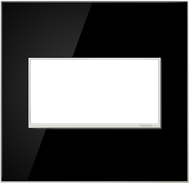 [2212B4] PLACA ESPEJO 2 GANG NEGRO MIRROR BLACK ADORNE AWM2GMB4