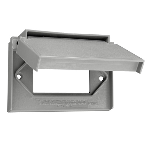 [LEV4996-GY] PLACA INTEMPERIE DECORA 1 GANG HORIZONTAL GRIS 4996-GY