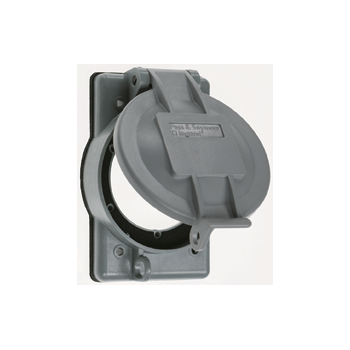 [D041] PLACA INTEMPERIE TOMA INDUSTRIAL 30/50A 1 GANG GRIS WPG-2