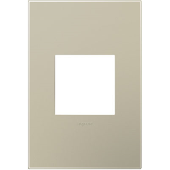 [221M6] PLACA PLASTICA 1 GANG TITANIO ADORNE AWP1G2TM6