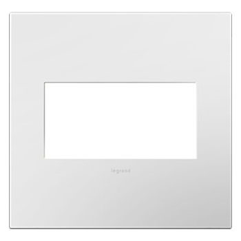 [221224] PLACA PLASTICA 2 GANG BLANCO GLOSS WHITE ADORNE AWP2GWH4