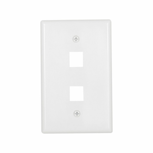[450520W] PLACA PLASTICA 2 MODULOS KEYSTONE BLANCO 5520W-MSP