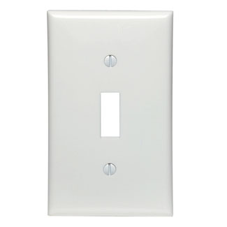 [LEV80701-W] PLACA PLASTICA  APAGADOR SENCILLO PALANCA 1 GANG BLANCO 80701-W