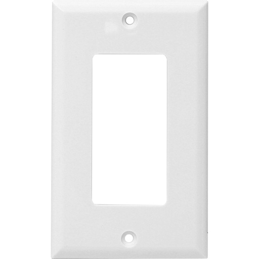 [E072151] PLACA PLASTICA CON TORNILLO DECOR 1 GANG BLANCA 2151-W