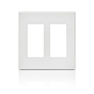 [LEV80309-SW] PLACA PLASTICA PRESION DECORA 2 GANG BLANCO 80309-SW