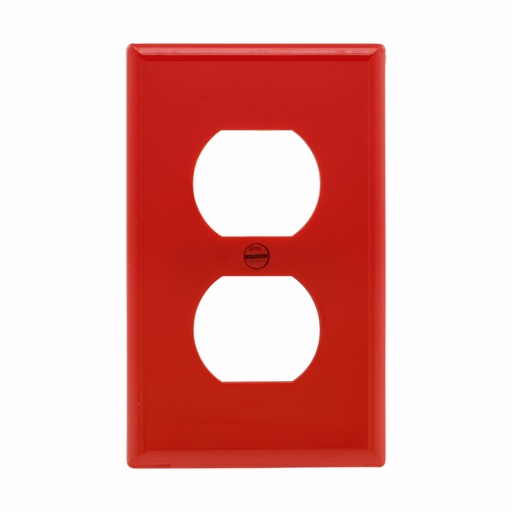 [4505132RD] PLACA PLASTICA TOMA DOBLE 1 GANG ROJO 5132RD-BOX