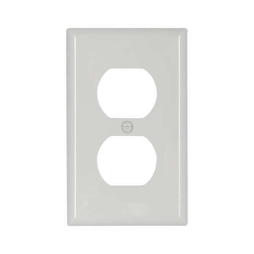 [450132W] PLACA PLASTICA TOMA DOBLE / APAGADOR DOBLE PALANCA BLANCO 5132W