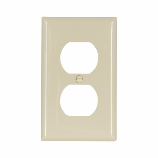[4505132V] PLACA PLASTICA TOMA DOBLE / APAGADOR DOBLE PALANCA MARFIL 5132V