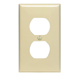 [LEV80703-I] PLACA PLASTICA TOMA DOBLE / APAGADOR DOBLE PALANCA MARFIL 80703-I