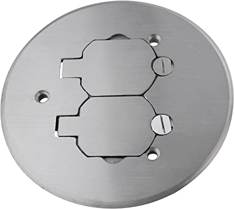 [W01895] PLACA REDONDA TOMA DOBLE SERIE RATCHET ALUMINIO WIREMOLD 895TCAL
