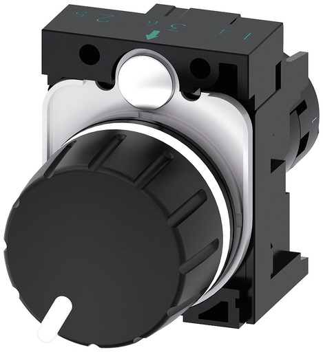 [517PT101AA0] POTENCIOMETRO 22MM PLASTICO NEGRO 47K OHM 3SU12002PT101AA0 SIEM