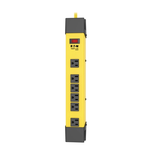 [460TLM609GF] REGLETA INDUSTRIAL GFCI 6 TOMAS 15A 125V AMARILL 2.7m TLM609GF