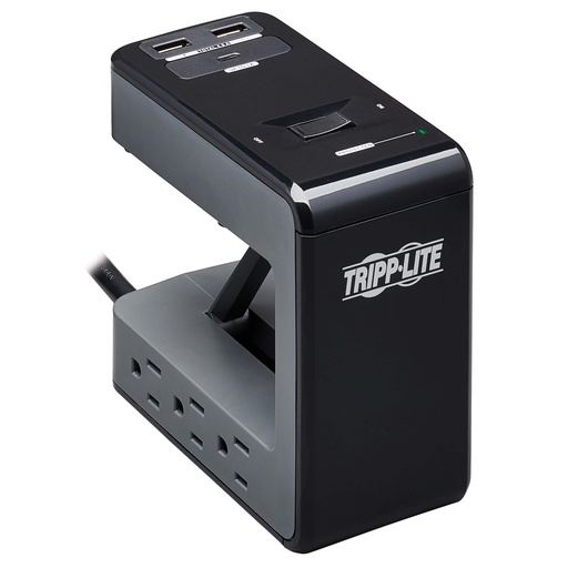 [460TLP648UCBAM] REGLETA SUPRESOR C/BRACKET 6 TOMAS 15A 125V 3 USB A/C 2.4m TLP648UCBAM