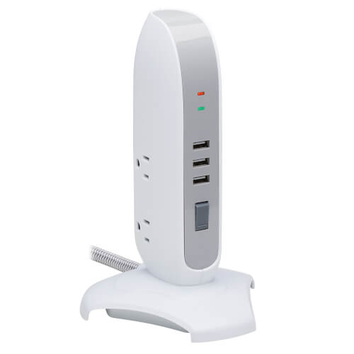 [460TLP66USB] REGLETA SUPRESOR TORRE 5 TOMAS 15A 125V 3 USB TIPO A 1.8m TLP66USB