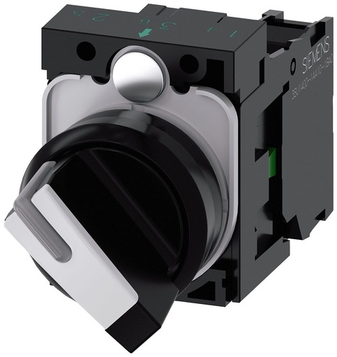[5171BA0] SELECTOR DE 2 POSICIONES 22MM PLASTICO LED BLANCO 1NA 3SU11502BF601BA0