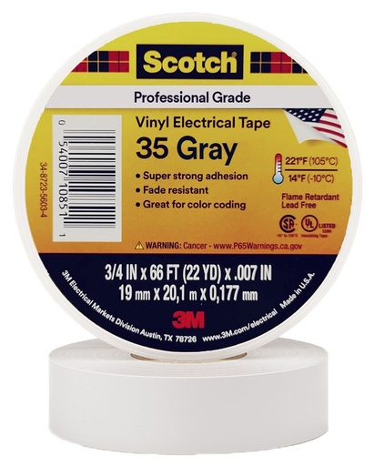 [B1735G] TAPE SCOTCH 35 3/4" X 20 (GRIS)