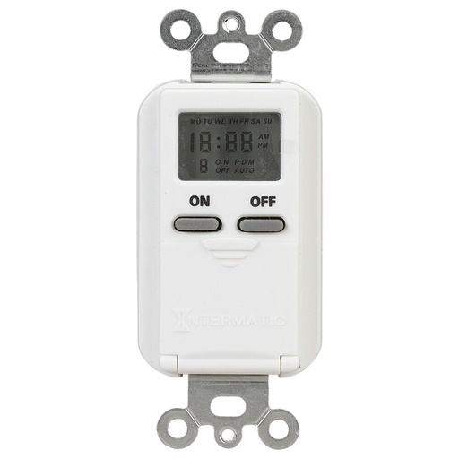 [ITMEI500WC] TEMPORIZADOR D/PARED 1P/3V 15A 120V NEUTRO BLANCO EI500WC INTERMATIC