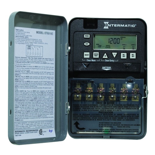 [ITMET1725C] TEMPORIZADOR ELECTRONICO BASIC 14 EVENTOS ON/OFF 120/277V ET1725C