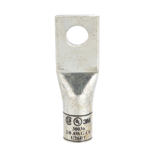 [B0720] TERMINAL 3M 30036 UN OJO 3/8" CAL 2/0 AWG BARRIL CORTO