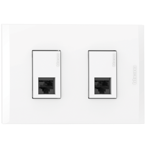 [2132279EB] TOMA DATOS DOBLE RJ45 CAT.6 BLANCO NOBILE AF2279EB