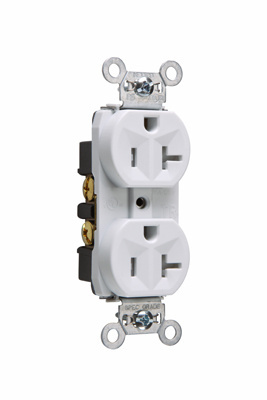 [D02TR5362] TOMA DOBLE COMERCIAL TR 2P 3H 20A 125V NEMA 5-20R BLANCO TR5362W