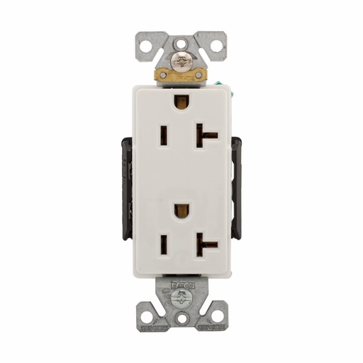 [4506362W] TOMA DOBLE DECORATOR INDUSTRIAL 2P 3H 20A 125V NEMA 5-20R BLANCO 6362W