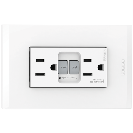 [2136028EB] TOMA DOBLE GFCI 2P 3H 15A 125V NEMA 5-15R BLANCO NOBILE AF6028EB