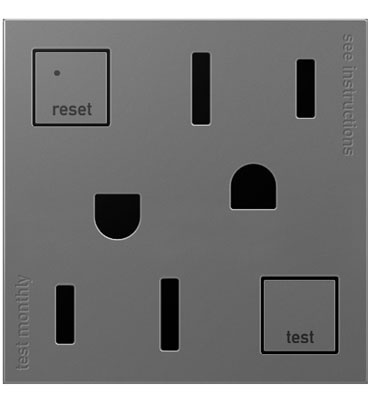 [2212152] TOMA DOBLE GFCI TR 2P 3H 15A 125V MAGNESIO ADORNE AGFTR2152M4