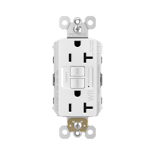[D022097TRW] TOMA DOBLE GFCI TR WR 2P3H 20A 125V NEMA5-20R BLANCO RADIANT 2097TRWRW